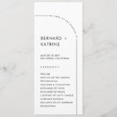 Einfaches Hochzeitsprogramm Programm (Vorderseite)