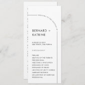 Einfaches Hochzeitsprogramm Programm (Vorne/Hinten)