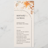 Einfaches Hochzeitsprogramm Programm (Vorderseite)