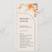 Einfaches Hochzeitsprogramm Programm (Vorne/Hinten)