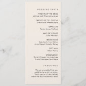 Einfaches Hochzeitsprogramm Programm (Rückseite)