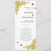 Einfaches Hochzeitsprogramm Programm (Vorderseite)