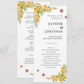 Einfaches Hochzeitsprogramm Programm (Vorne/Hinten)