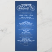 Einfaches Hochzeitsprogramm Tandem Bike Blue Programm (Vorderseite)
