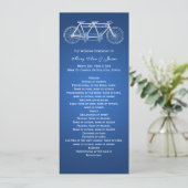 Einfaches Hochzeitsprogramm Tandem Bike Blue Programm (Stehend Vorderseite)