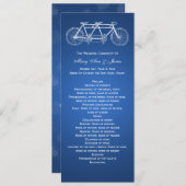 Einfaches Hochzeitsprogramm Tandem Bike Blue Programm (Vorne/Hinten)