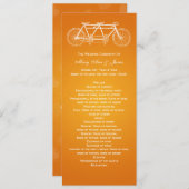 Einfaches Hochzeitsprogramm Tandem Bike Orange Programm (Vorne/Hinten)