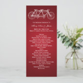 Einfaches Hochzeitsprogramm Tandem Bike Red Programm (Stehend Vorderseite)