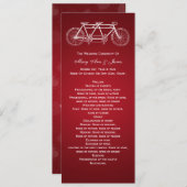 Einfaches Hochzeitsprogramm Tandem Bike Red Programm (Vorne/Hinten)