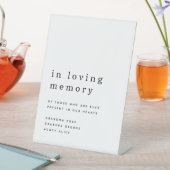 Einfaches Hochzeitsschreiben in liebender Erinneru Sockelschild (In Situ)