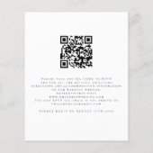 Einfaches Hochzeitsschreiben mit QR-Code (Rückseite)