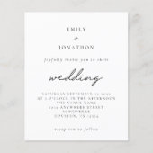 Einfaches Hochzeitsschreiben mit QR-Code (Vorderseite)