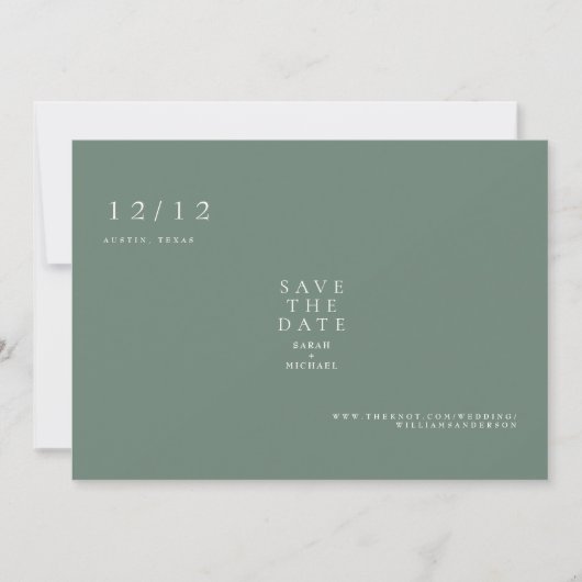 Einfaches Hochzeitsschreiben speichern des Datums Save The Date (Vorderseite)