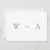 Einfaches Hochzeitsschreiben speichern des Datums Save The Date (Rückseite)