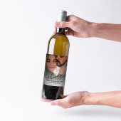 Einfaches Hochzeitsskript für das Foto Weinetikett