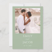 Einfaches Hochzeitsskript für Foto-Sage Einladung (Rückseite)