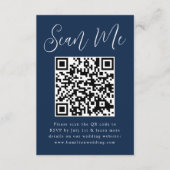 Einfaches Hochzeitsskript-QR-Code Begleitkarte (Vorderseite)
