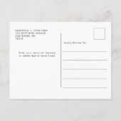 Einfaches Hochzeitsskript Save the Date mit Foto Ankündigungspostkarte (Rückseite)