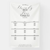 Einfaches Hochzeitsskript Schwarzes Menü Banner (Vertikal)
