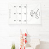 Einfaches Hochzeitsskript Schwarzes Menü Banner (InSitu)