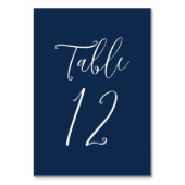 Einfaches Hochzeitsskript Tischnummer (Rückseite)