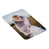 Einfaches Hochzeitsstift Foto Name & Datum hinzufü Magnet (Rechte Seite)