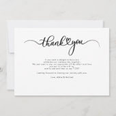 Einfaches Hochzeitsstift Foto Vielen Dank Karte (Rückseite)