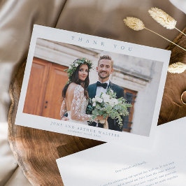 Einfaches Hochzeitsstil Dankeskarte