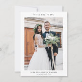 Einfaches Hochzeitsstil Dankeskarte (Vorderseite)