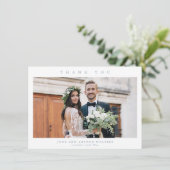 Einfaches Hochzeitsstil Dankeskarte (Stehend Vorderseite)