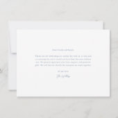 Einfaches Hochzeitsstil Dankeskarte (Rückseite)