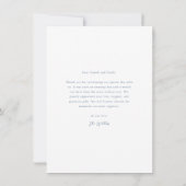Einfaches Hochzeitsstil Dankeskarte (Rückseite)