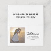 Einfaches Hochzeitsstil Platzkarte (Außenseite Aufgefaltet)