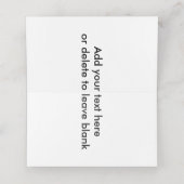 Einfaches Hochzeitsstil Platzkarte (Innenseite Aufgefaltet)