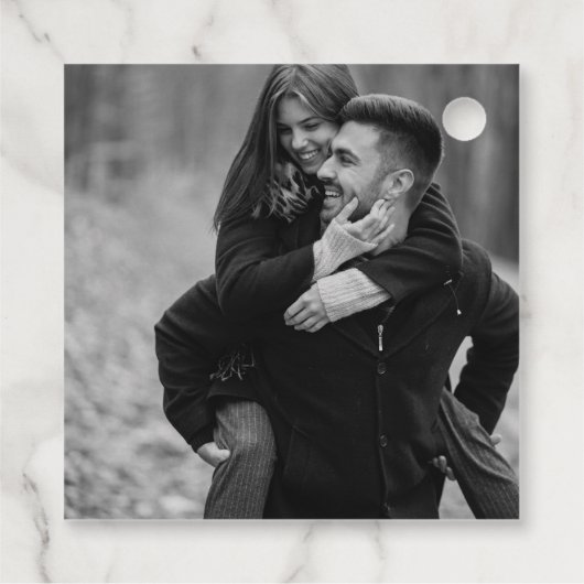 Einfaches Hochzeitssymbol Minimalistisch Geschenkanhänger (Rückseite)