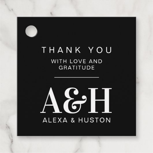 Einfaches Hochzeitssymbol Minimalistisch Geschenkanhänger (Vorderseite)