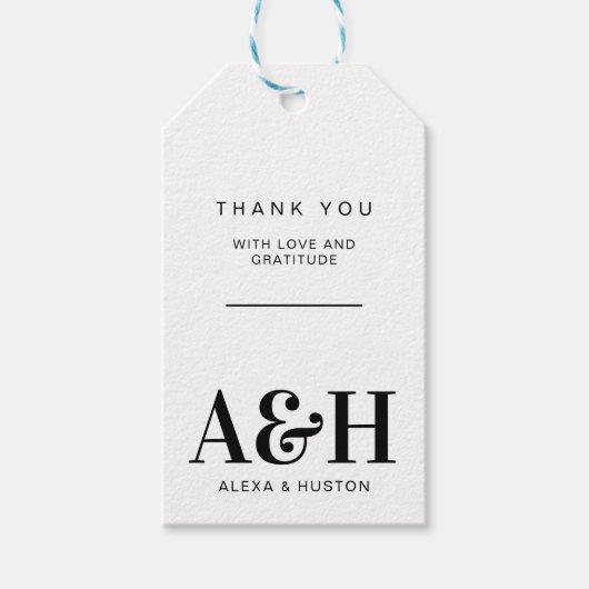 Einfaches Hochzeitssymbol Minimalistisch Geschenkanhänger (Vorderseite)