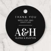 Einfaches Hochzeitssymbol Minimalistisch Geschenkanhänger (Rückseite)