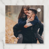 Einfaches Hochzeitssymbol Minimalistisch Geschenkanhänger (Rückseite)