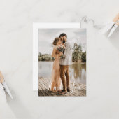 Einfaches Hochzeitsszenario-Foto Karte (Vorderseite/Rückseite Beispiel)