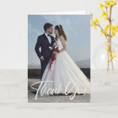 Einfaches Hochzeitsszenario-Foto Karte (Gelbe Blume)