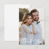 Einfaches Hochzeitsszenario-Foto Mitteilungskarte (Vorne/Hinten)