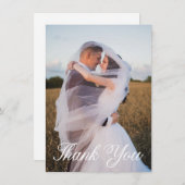 Einfaches Hochzeitsszenario-Foto Mitteilungskarte (Vorne/Hinten)