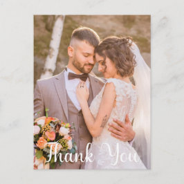 Einfaches Hochzeitsszenario-Foto Postkarte