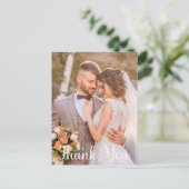 Einfaches Hochzeitsszenario-Foto Postkarte (Stehend Vorderseite)