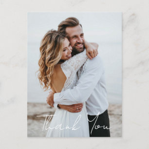 Einfaches Hochzeitsszenario-Foto Postkarte