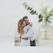 Einfaches Hochzeitsszenario-Foto Postkarte (Stehend Vorderseite)