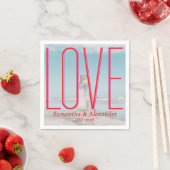 Einfaches Hochzeitsszenario mit Personalisiertem F Serviette (Beispiel)