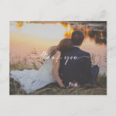 Einfaches Hochzeitstag Foto Vielen Dank Postkarten (Vorderseite)