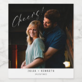 Einfaches Hochzeitstil-Foto Weinetikett (Einzelnes Label)